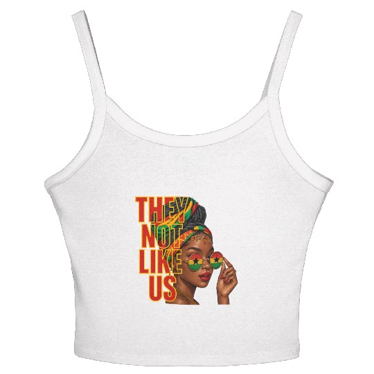 They Not Like Us Afro Queen Women's Spaghetti Strap Tank Top