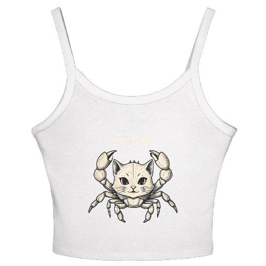 Funny Crab Cat Hybrid Women's Spaghetti Strap Tank Top – Hilarious Animal