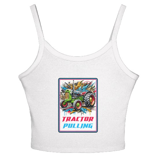 Tractor Pulling Power Women's Spaghetti Strap Tank Top