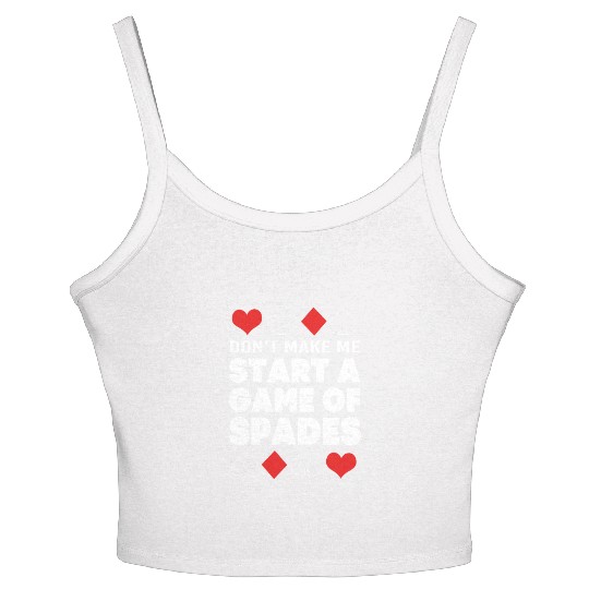 Spades Poker Card Game Women's Spaghetti Strap Tank Top