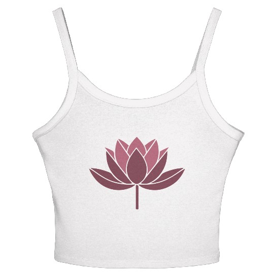 minimalist Lotus Women's Spaghetti Strap Tank Top