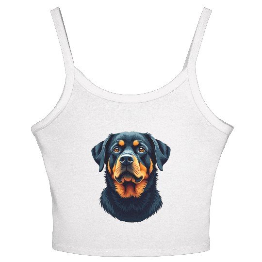 “Rottweiler” – Bold & Beautiful Dogs Women's Spaghetti Strap Tank Top