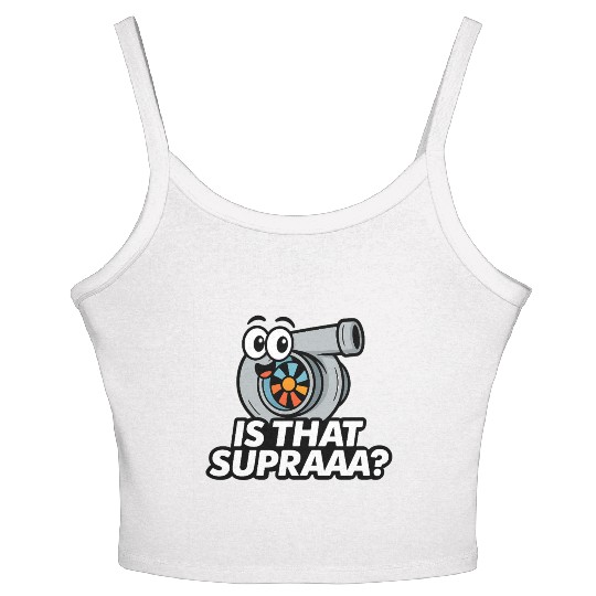 Is That Supraaa? – Cartoon Turbo Reaction Women's Spaghetti Strap Tank Top