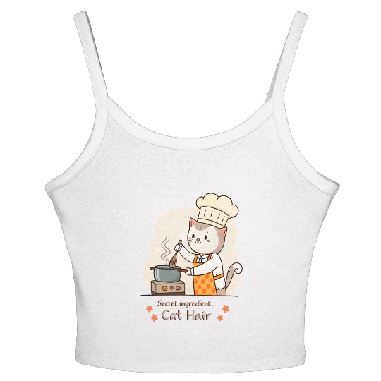 Gourmet Cat Hair Cuisine Women's Spaghetti Strap Tank Top