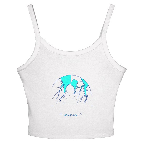 Royal Blue Lightning shadow Women's Spaghetti Strap Tank Top