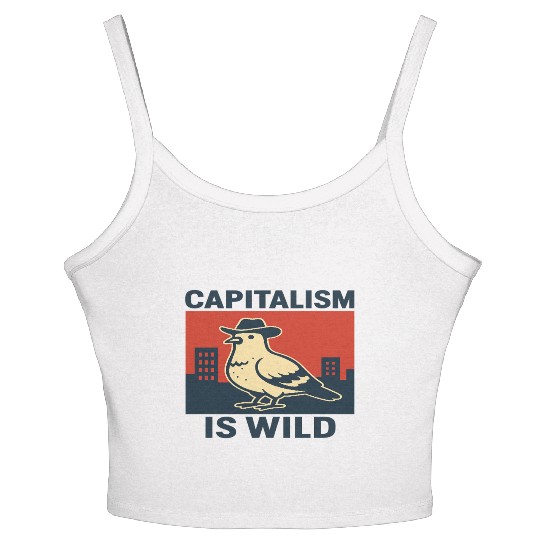 Wild Capitalism Embraces Urban Hustle Women's Spaghetti Strap Tank Top