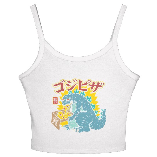Kaiju Pizza Cravings Women's Spaghetti Strap Tank Top