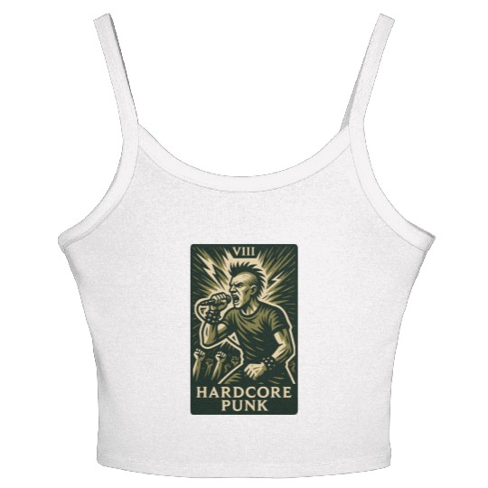 Hardcore Punk (Card VIII) Women's Spaghetti Strap Tank Top