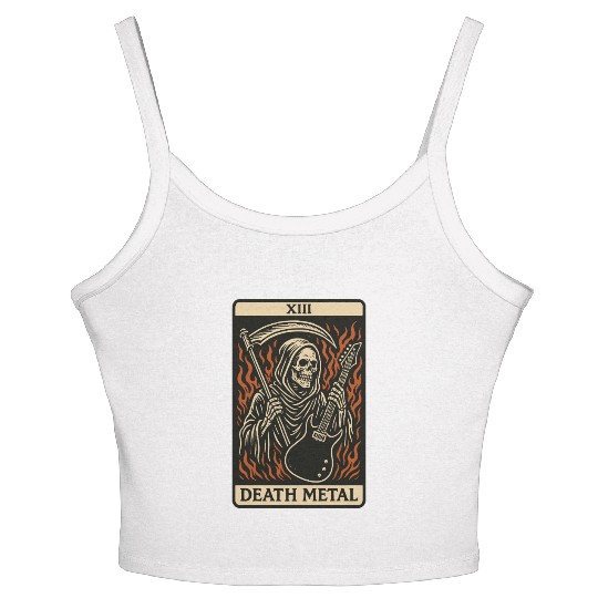 Death Metal (Card XIII) Women's Spaghetti Strap Tank Top