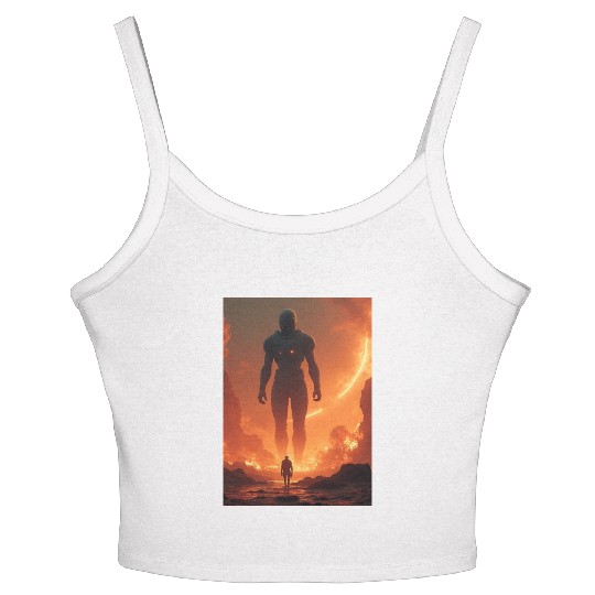 Giant Alien Overwatch Scene Women's Spaghetti Strap Tank Top