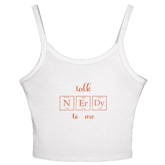 Talk nerdy to me Sciences Periodic Table vintag Women's Spaghetti Strap Tank Top
