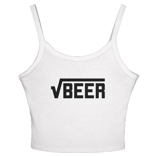 Root Beer Square Root of Beer Math Joke Women's Spaghetti Strap Tank Top