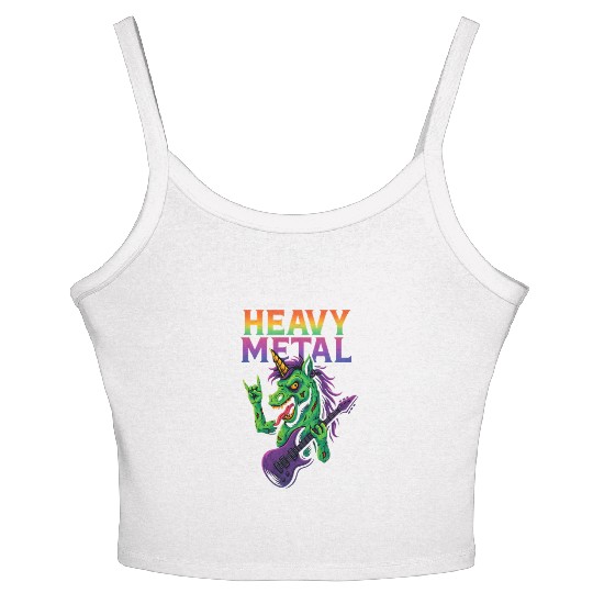 Heavy Metal Zombie Unicorn Women's Spaghetti Strap Tank Top