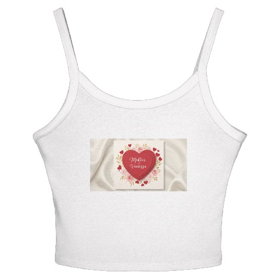 A luxurious Valentine's Day greeting card  Women's Spaghetti Strap Tank Top