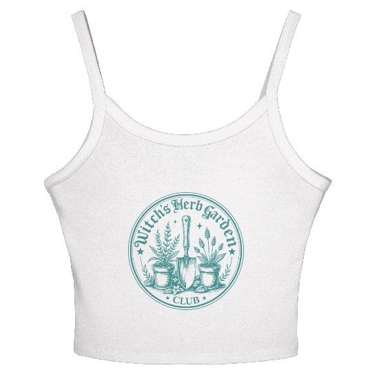 Witch Herb Garden Women Cottagecore Dark Botanical Women's Spaghetti Strap Tank Top