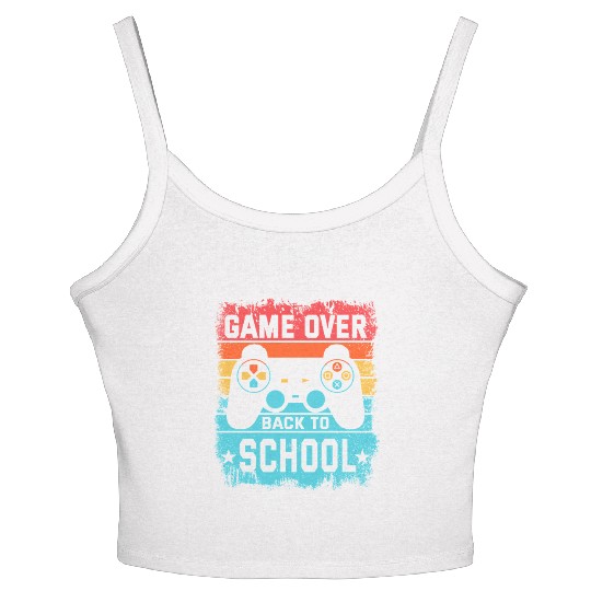 Game Over Back to School Women's Spaghetti Strap Tank Top – Retro Gamer