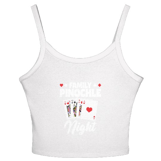 Family Pinochle Night Melding Card Game Women's Spaghetti Strap Tank Top