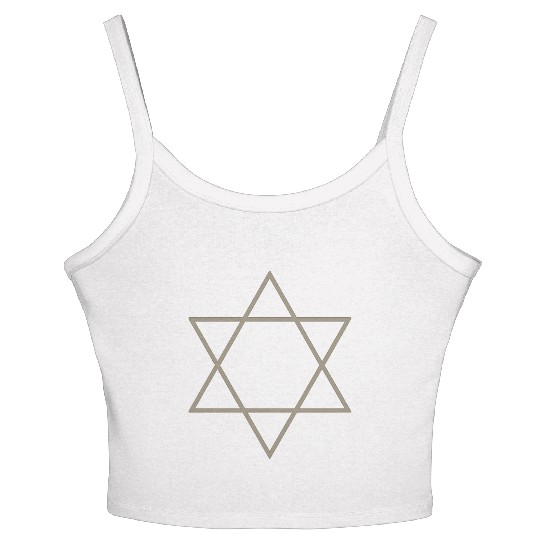 Minimalist Star of David Design Women's Spaghetti Strap Tank Top