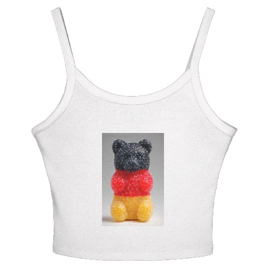 German Flag Gummy Bear Women's Spaghetti Strap Tank Top
