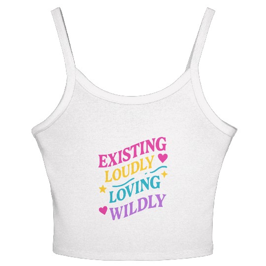 Queer Pride Queer Joy LGBTQ+ Affirmation Trans Women's Spaghetti Strap Tank Top
