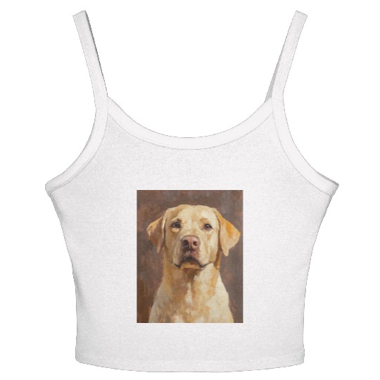 Labrador Pet Portrait Artwork Women's Spaghetti Strap Tank Top