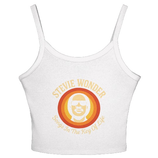 Stevie Wonder Women's Spaghetti Strap Tank Top rtro vintage Songs in the