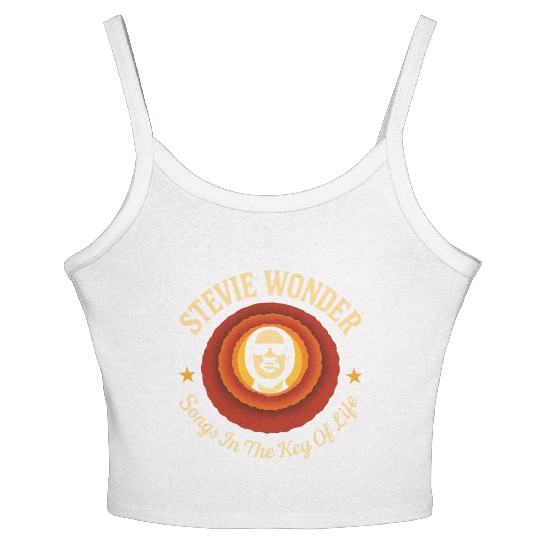 Stevie Wonder Women's Spaghetti Strap Tank Top rtro vintage Songs in the