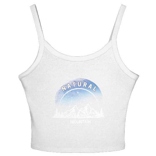 Natural Mountain Wilderness Design Women's Spaghetti Strap Tank Top