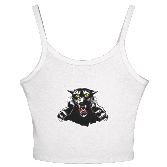 Black Panther Claw Design Women's Spaghetti Strap Tank Top