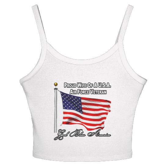 Proud Wife Of A US Air Force Veteran Women's Spaghetti Strap Tank Top