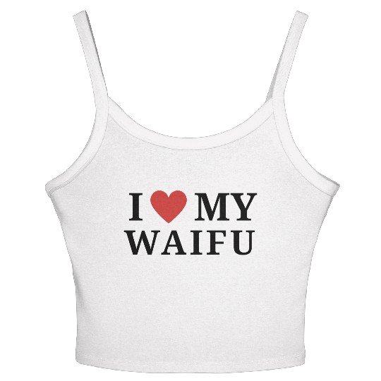 I <3 My Waifu Women's Spaghetti Strap Tank Top
