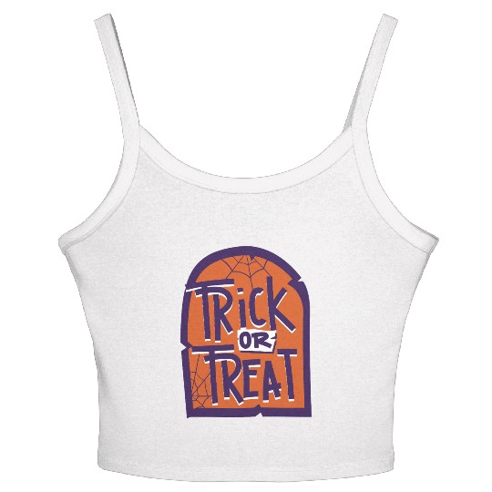 Trick or Treat Halloween Tombstone Women's Spaghetti Strap Tank Top