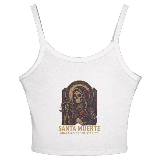 Santa Muerte – Mexican Folk Art Streetwear Women's Spaghetti Strap Tank Top