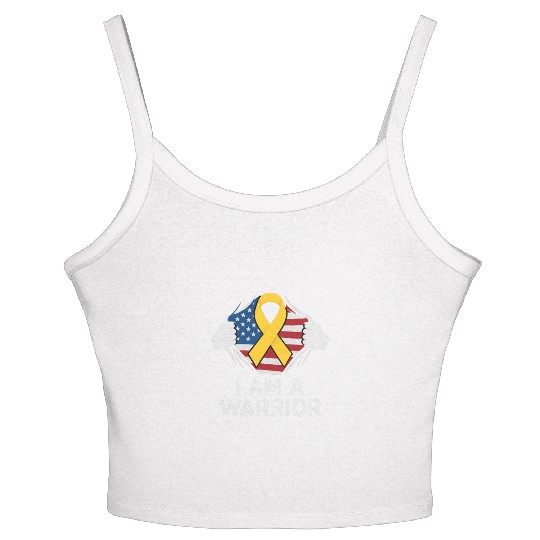 American Warrior of Strength & Awareness Women's Spaghetti Strap Tank Top
