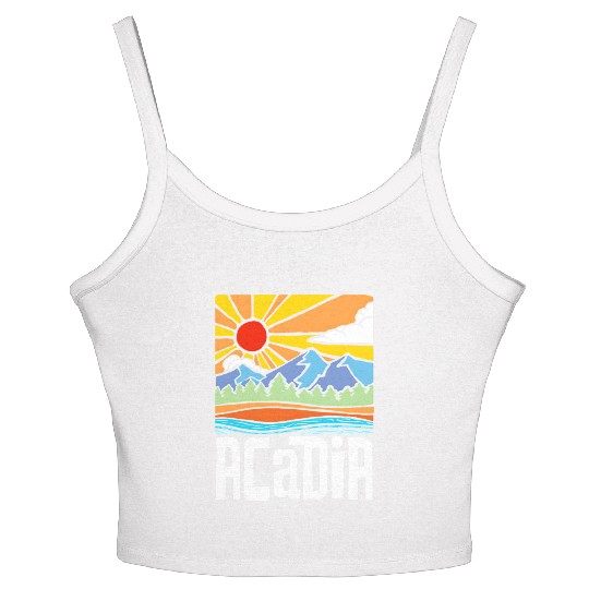 Acadia National Park Artistic Nature & Mountains Women's Spaghetti Strap Tank Top