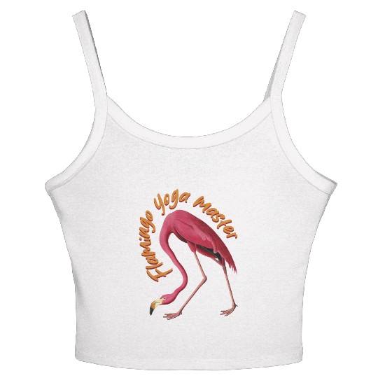 Flamingo Yoga Master Design Women's Spaghetti Strap Tank Top
