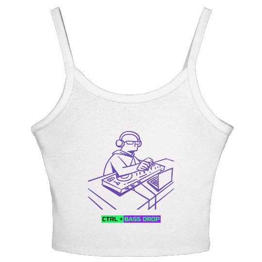 CTRL + Bass Drop DJ Software Women's Spaghetti Strap Tank Top