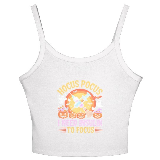 Diabetes Hocus Pocus I Need Insulin to Focus Boys Women's Spaghetti Strap Tank Top