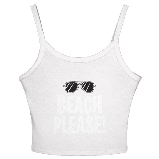 Beach Please Sunglasses Graphic Women's Spaghetti Strap Tank Top