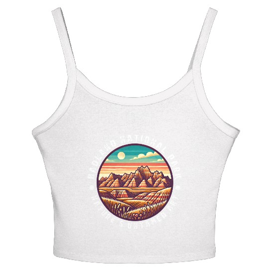 Badlands National Park Natures Untamed Women's Spaghetti Strap Tank Top