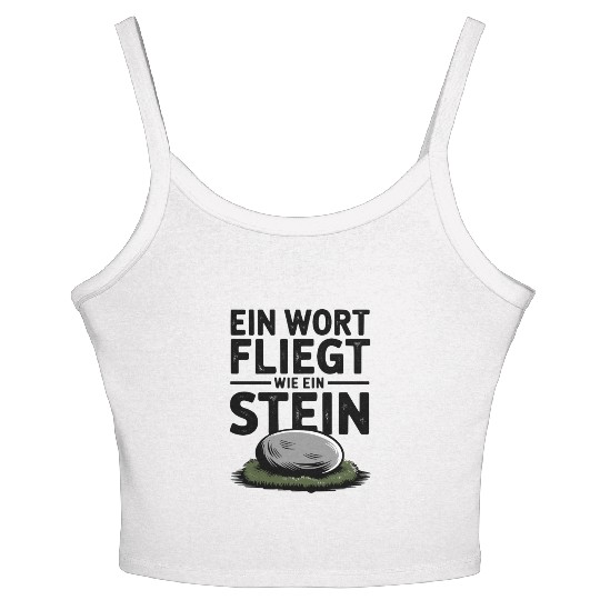 Do Not Disturb Rock Resting Peacefully on Grass Women's Spaghetti Strap Tank Top