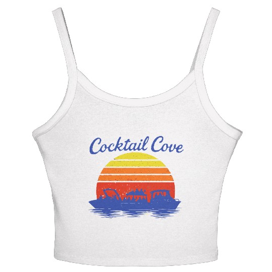 Cocktail Cove Boating Raft Up Women's Spaghetti Strap Tank Top