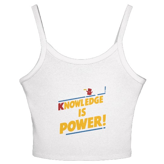 Schoolhouse Rock Knowledge is Power Back to School Women's Spaghetti Strap Tank Top