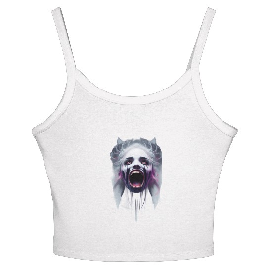 Haunted Puppet Horror Art Women's Spaghetti Strap Tank Top