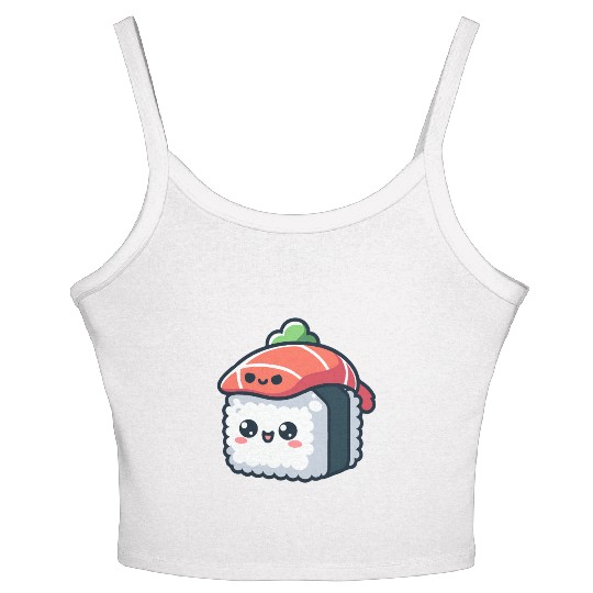 kawaii sushi character - food Women's Spaghetti Strap Tank Top