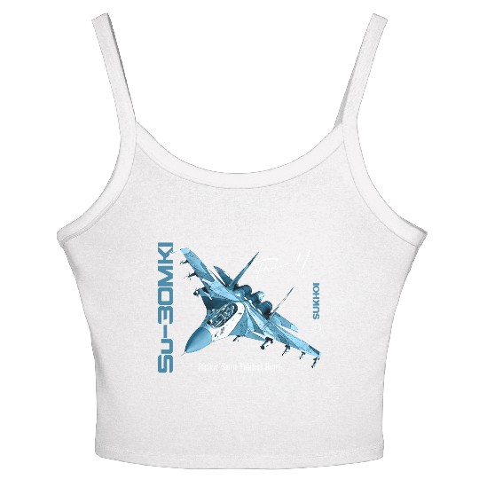 Sukhoi SU-30 MKI Russian Fighterjet Women's Spaghetti Strap Tank Top