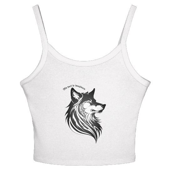 My Pack Is Imaginary - Lone Wolf Women's Spaghetti Strap Tank Top