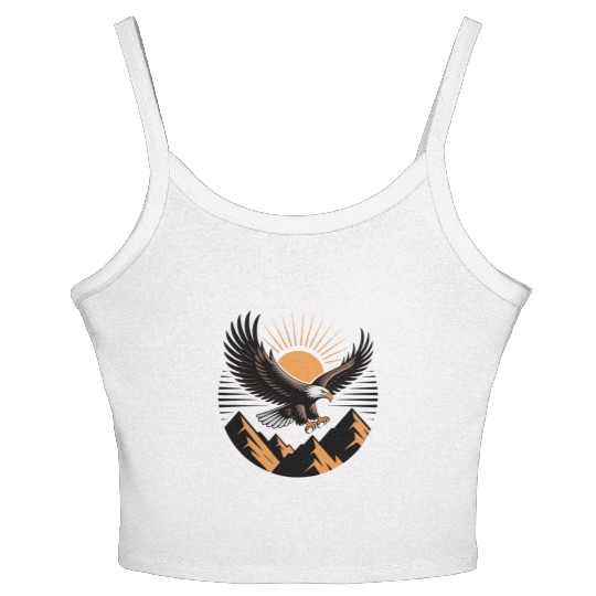 Majestic Eagle Sunset Graphic Women's Spaghetti Strap Tank Top