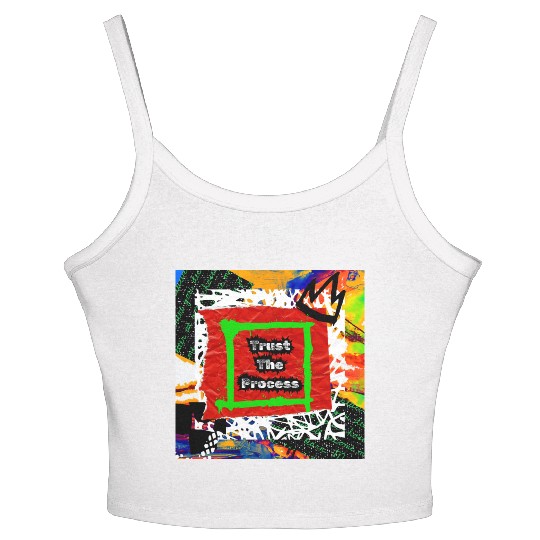 Trust The Process Graffiti Style | Green Version Women's Spaghetti Strap Tank Top