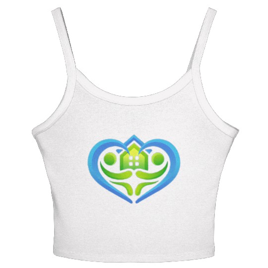 Creative Heart Home Embrace Design Women's Spaghetti Strap Tank Top